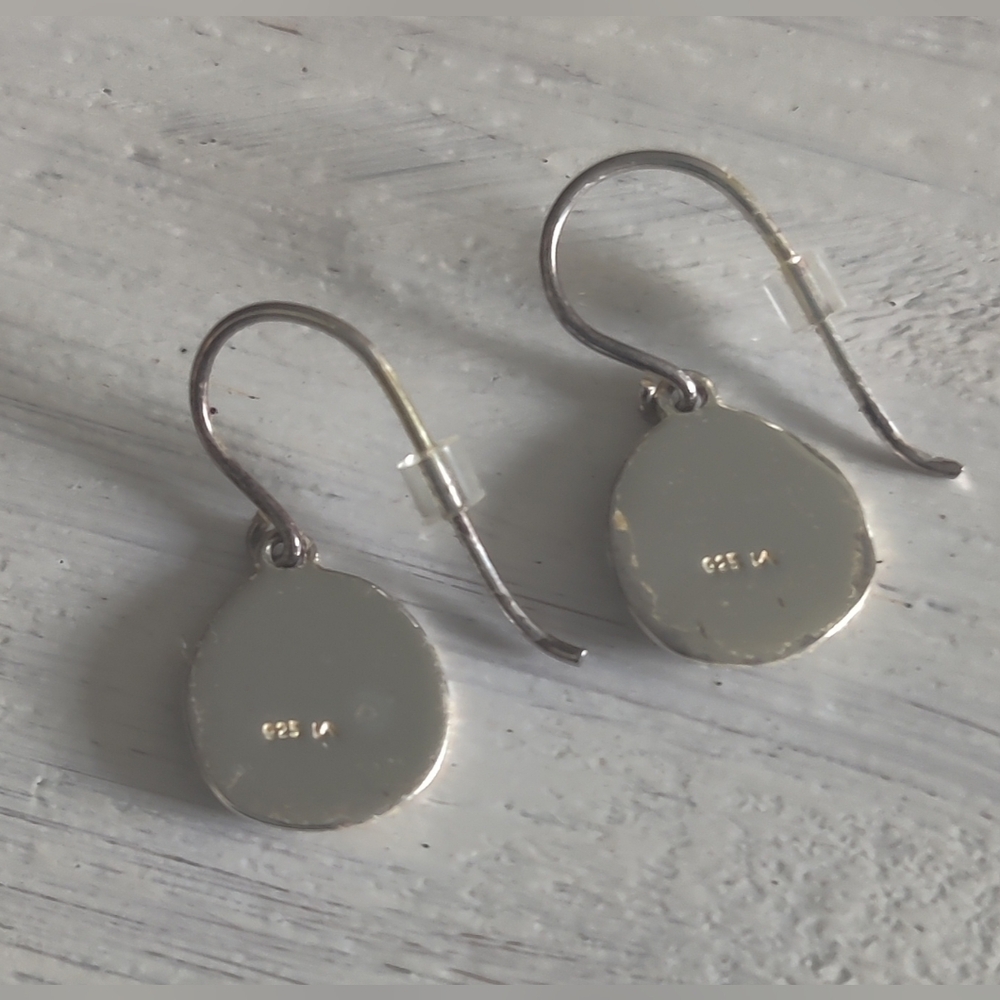 Sterling Silver Inspirational Sunflower Earrings - Picture 2 of 3